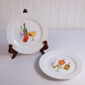 Set of 2 Margarita by Ursula Dodge Signature Porcelain Appetizer Plates
